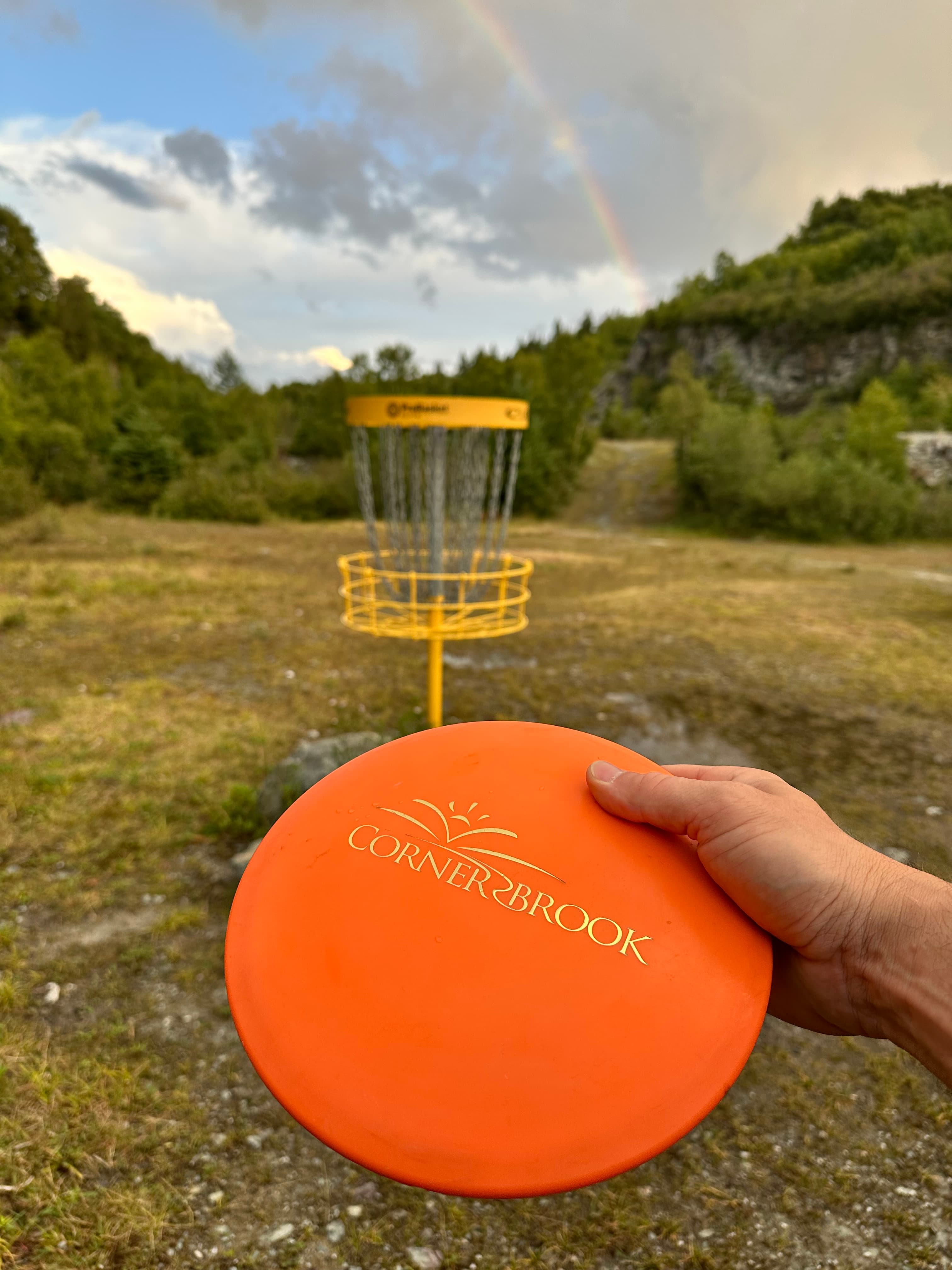 putting on hole 13 in the quarry.